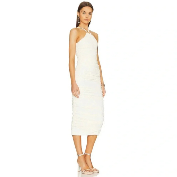 Likely Carmona Stretch Knit Halter Midi Dress in Cream Tan Size 6 NWT - Picture 2 of 13